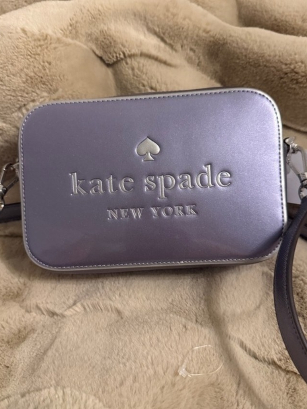 Kate Spade Lavender Metallic Crossbody Camera Bag
